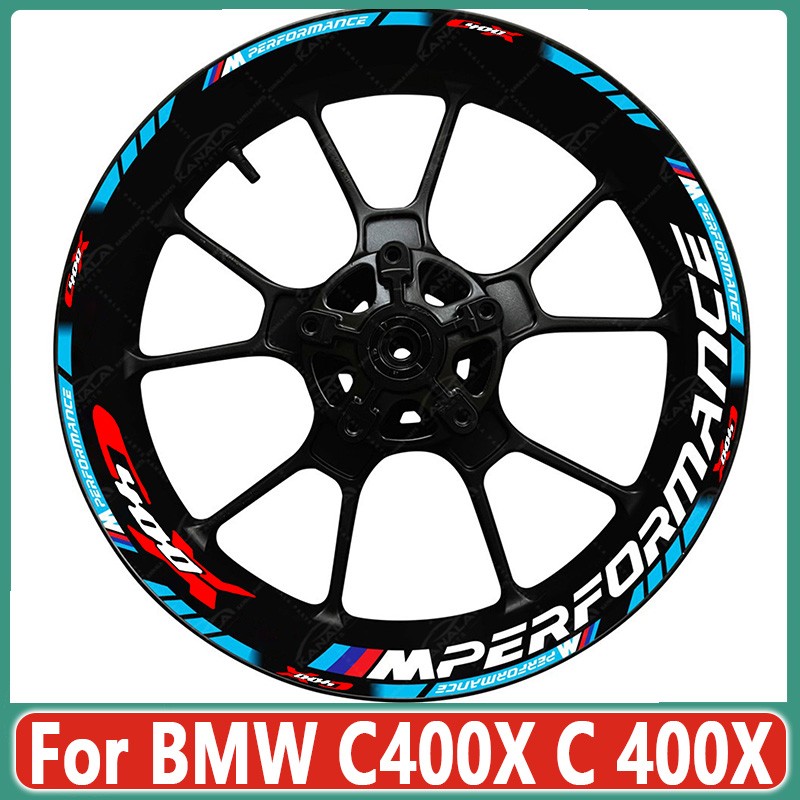 17″ For BMW C400X C 400X Motorcycle Front /Rear Wheel Hub Rim Reflective Sticker