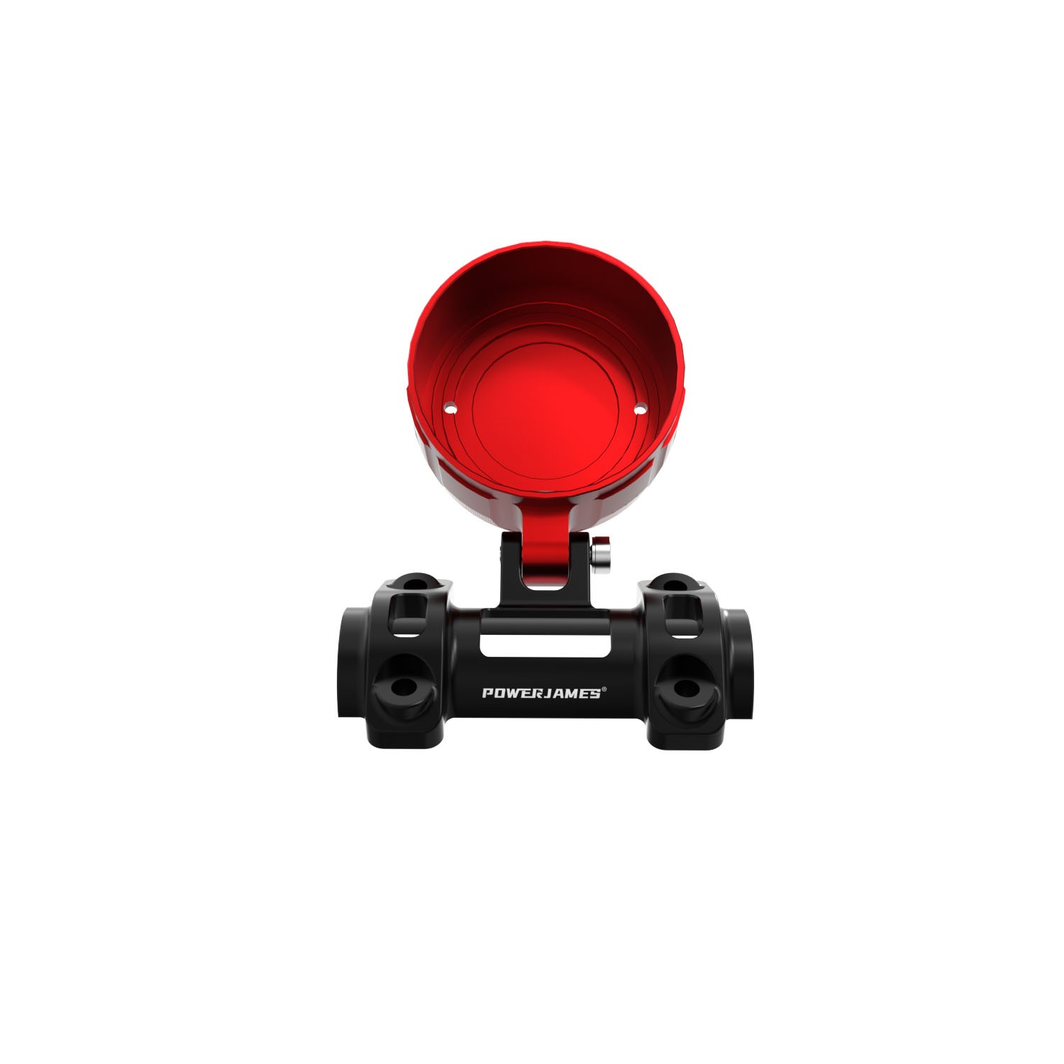 5″ Black Risers with Red Gauge Mount Bracket for Harley 18-25 Fat Bob FXFB FXFBS