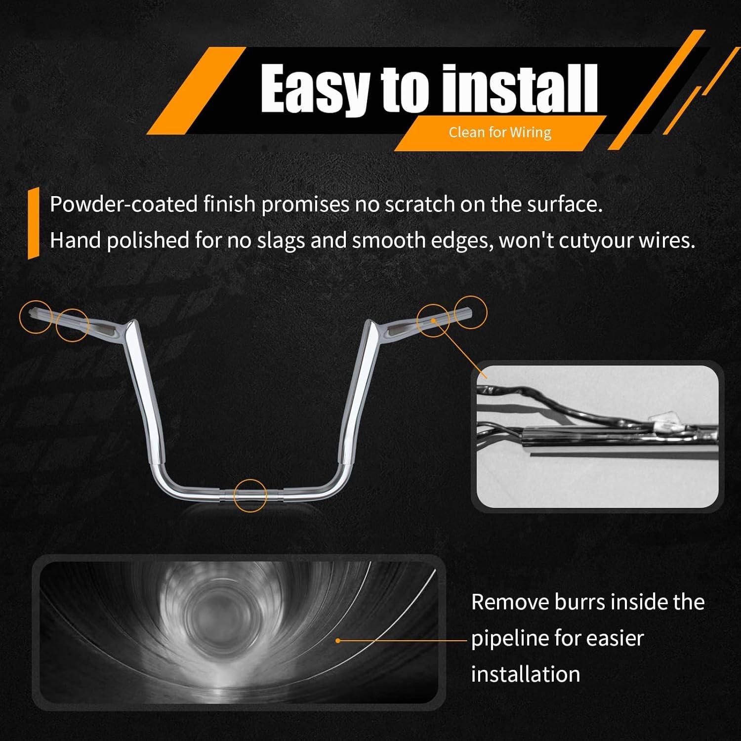 Handlebar ape hangers for harley Compatible with ULTRA CLASSIC ELECTRA GLIDE NEW
