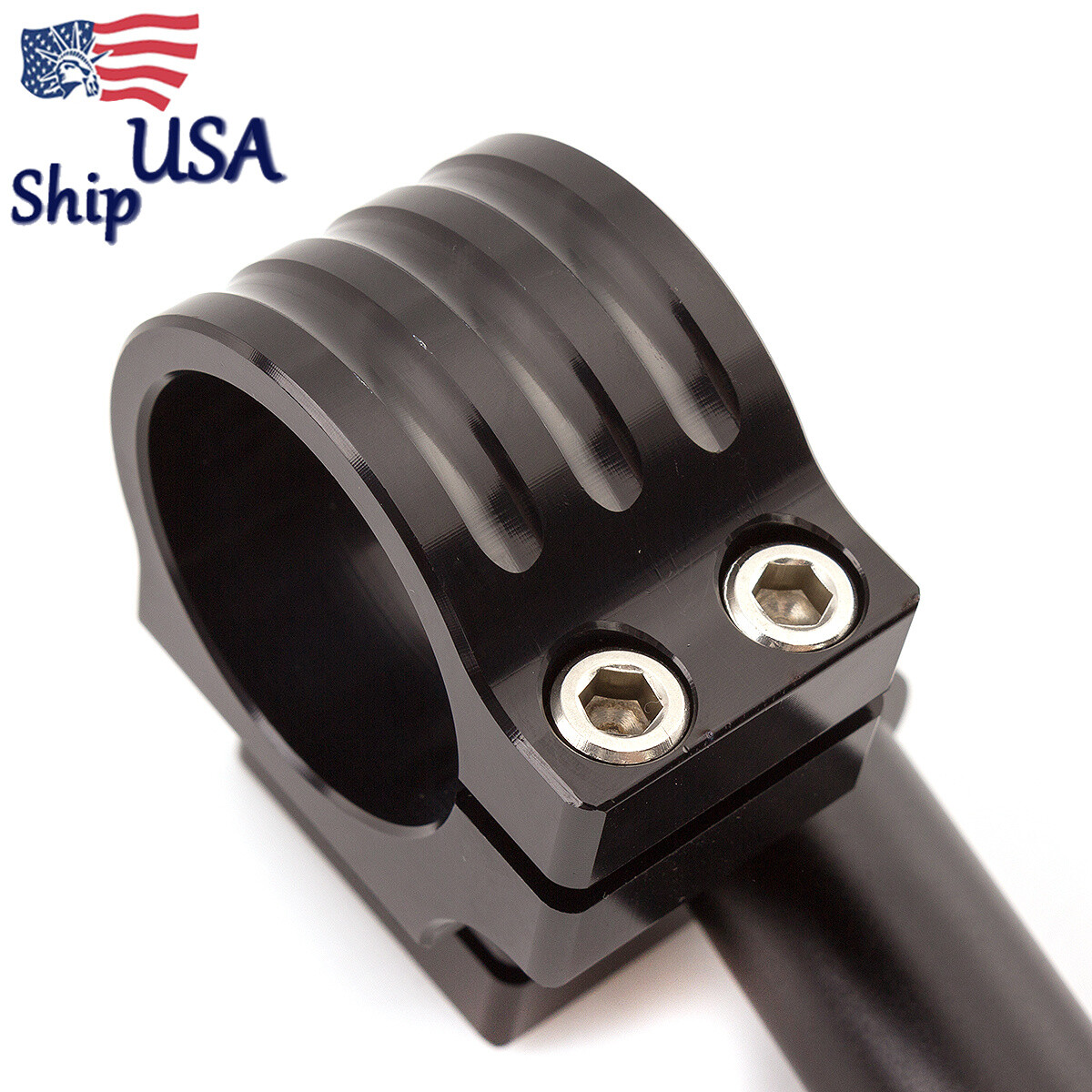 For 51mm CNC Clip on Handlebar Mount Clamp Tube Bar Handle Universal Rised Head