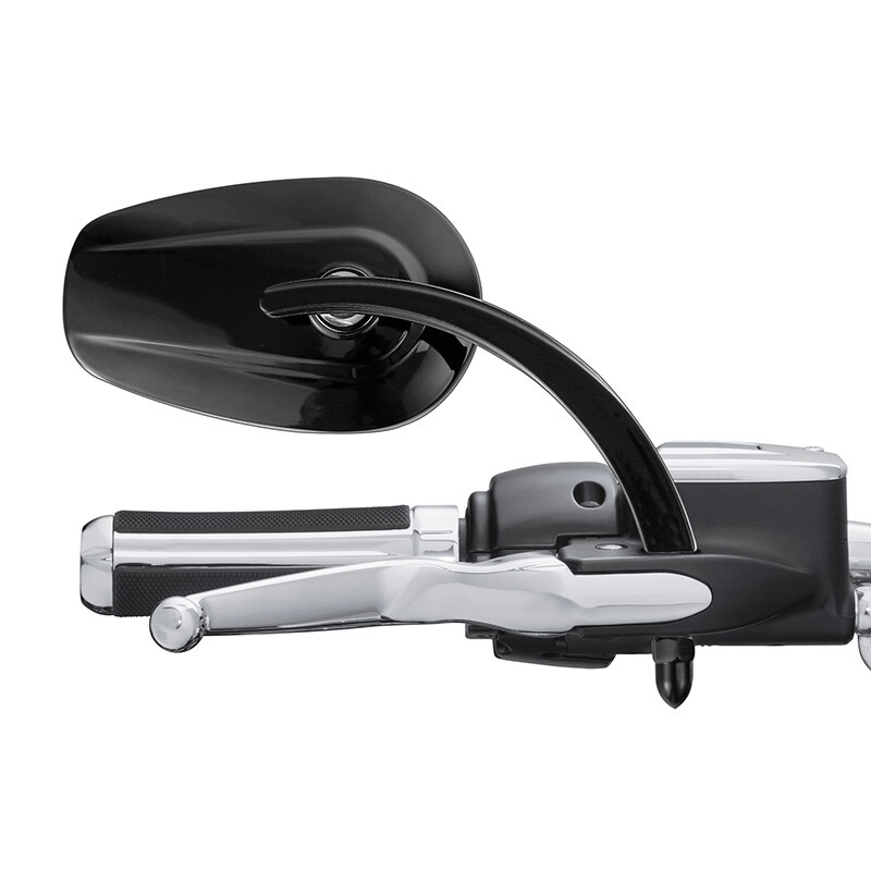 Black Rear View Mirrors Fit For Harley Touring Road Glide Heritage Softail Slim