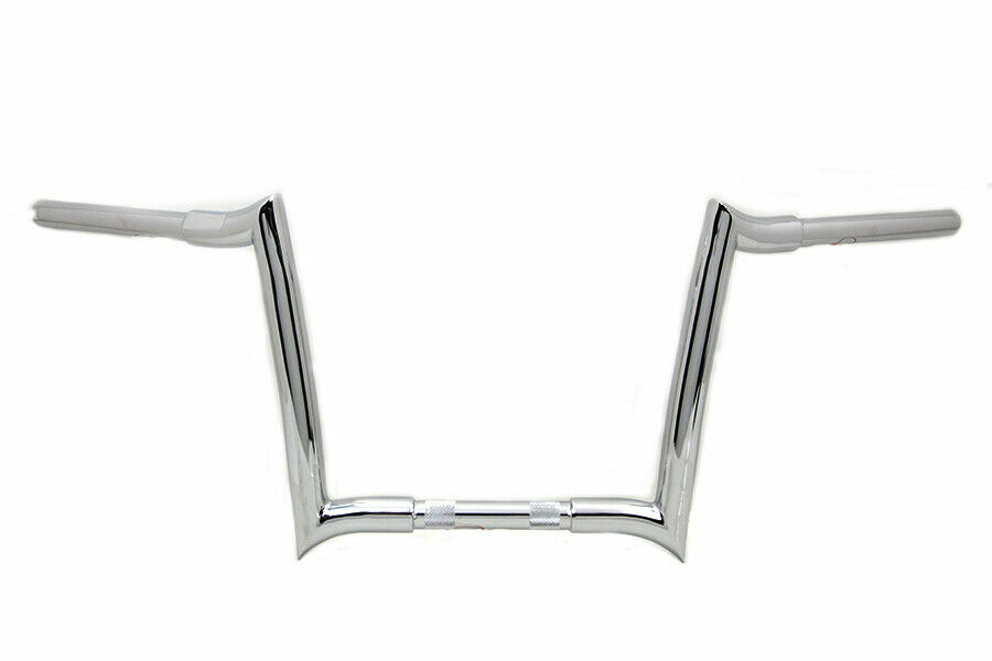 12″ Ape Handlebar without Indents Chrome for Harley Davidson by V-Twin