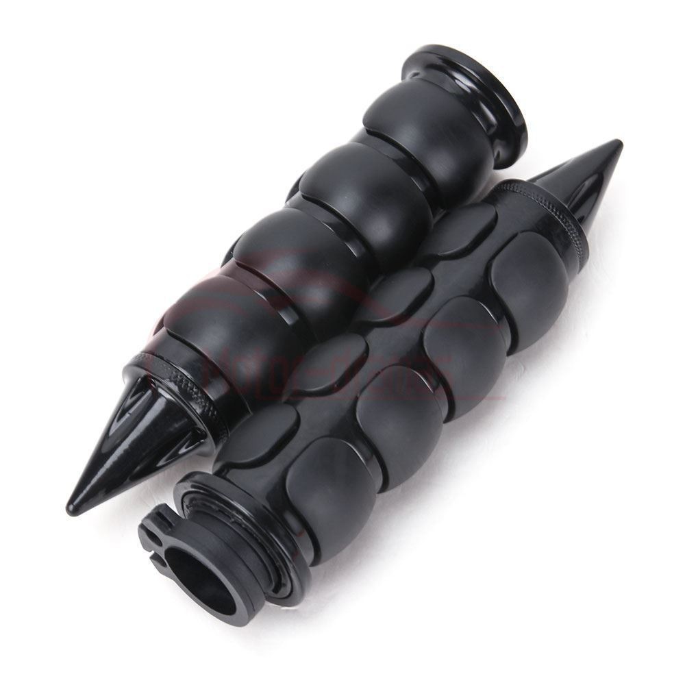 Black Cruiser Motorcycle 1″ Inch Spike Hand Grips Handlebar For Harley Davision
