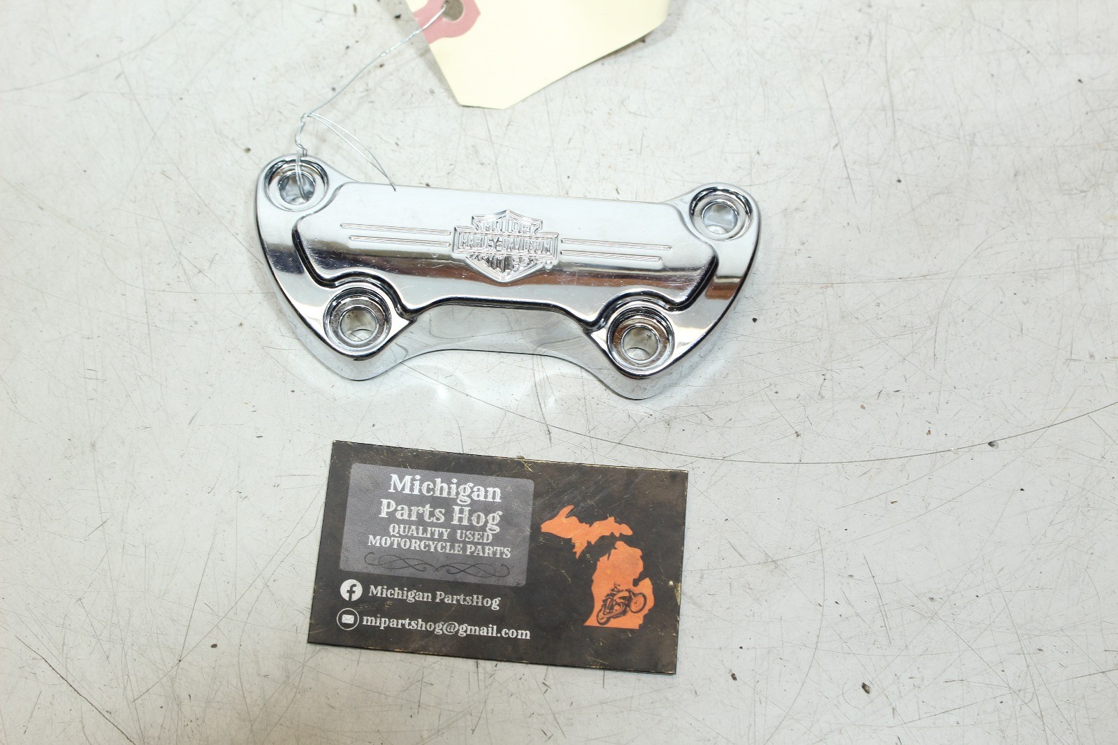 Harley OEM Dyna Sportster Handlebar Clamp Cover Upper Chrome
