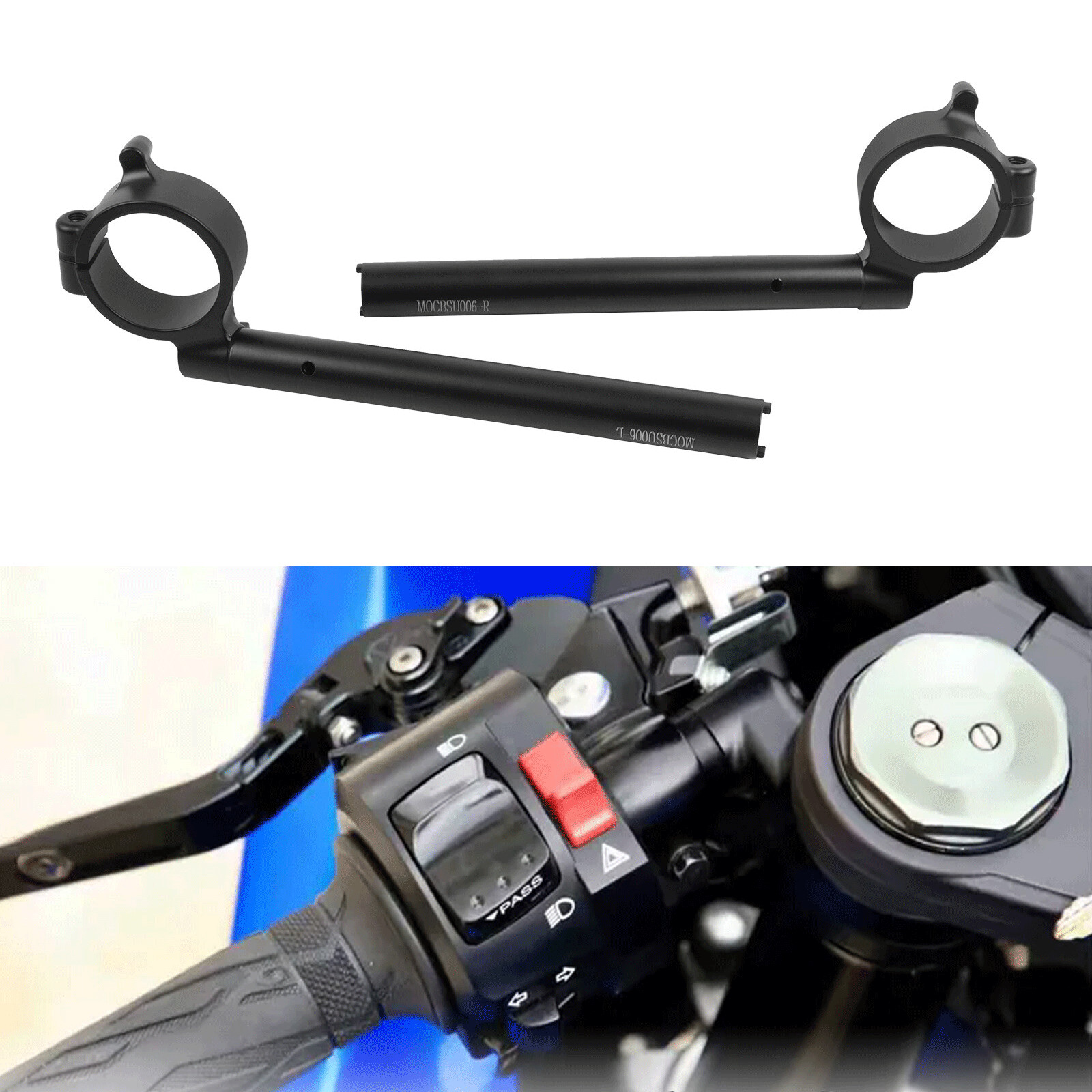 For Suzuki GSX-R 600 750 GSXR750 2011-2025 49mm Handle Bars Handlebars Clip On
