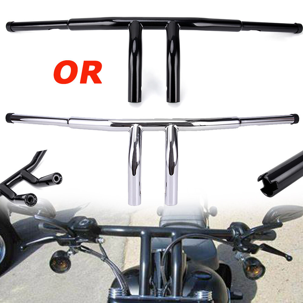 1-1/4″ T-Bar Drag 8″ Rise Handlebar For Suzuki Harley Sportster Super Glide Dyna