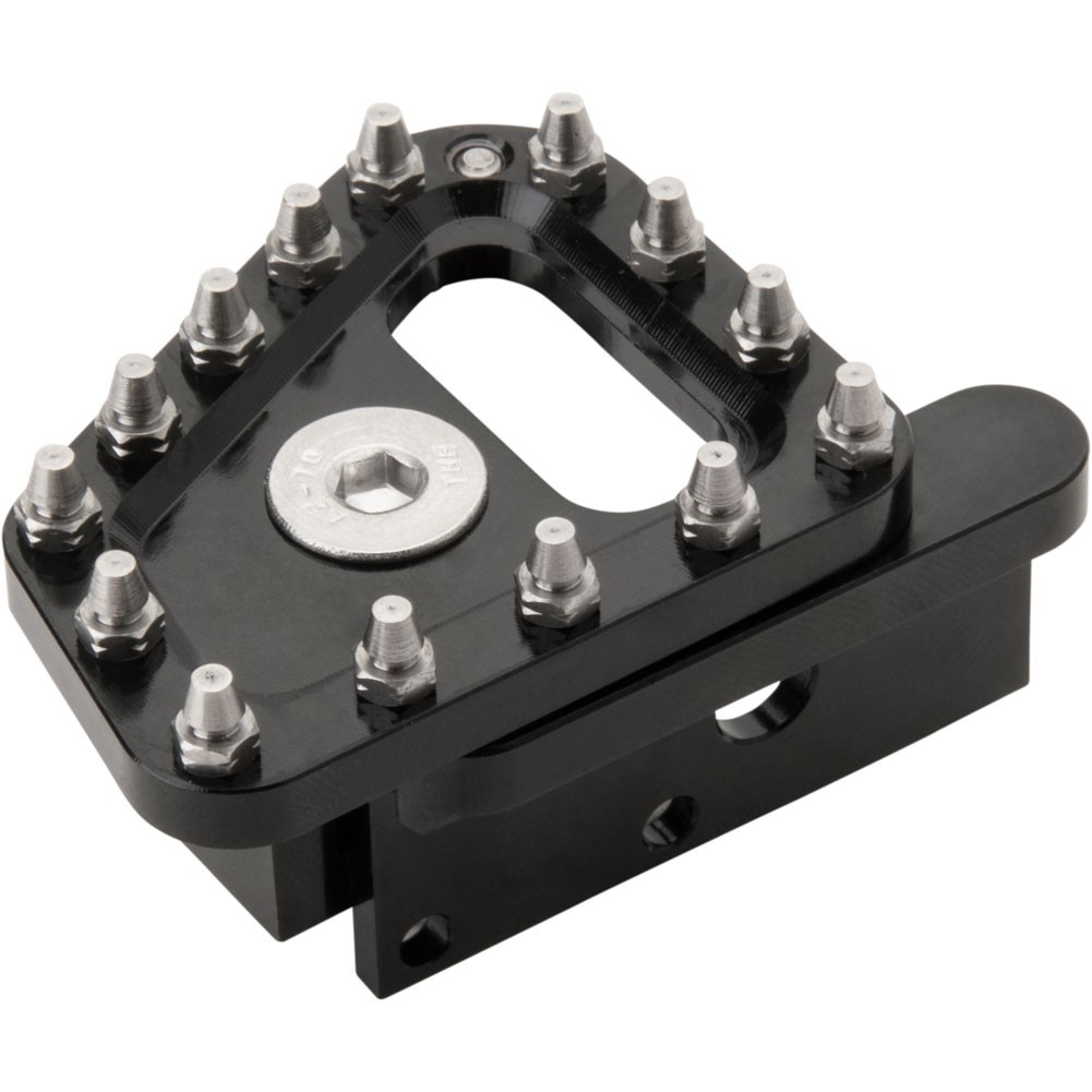 Tusk Aluminum Brake Pedal Replacement Oversized Toe Tip Black