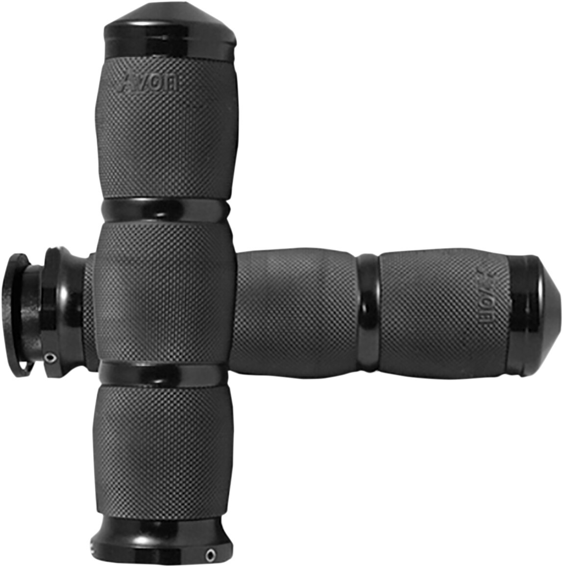 Avon Air Cushion Grips Black Anodized 3-Ring 1in Bars Pair