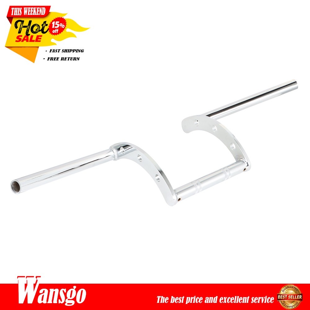 22mm 7/8″ Chrome Motorcycle Z Bars Handlebar For Honda Yamaha Suzuki Chopper
