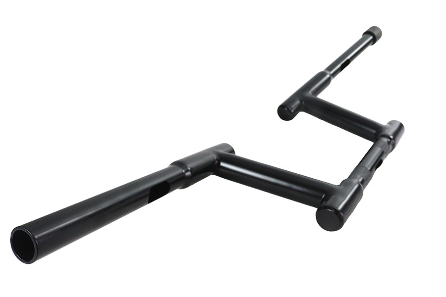 6 inch Z-Bar Racing Handlebar with Indents Black fits Harley Davidson
