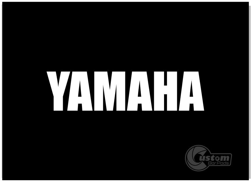 Yamaha Vintage Design Motorcycle Bar Pad 8″ Black Matte Finish