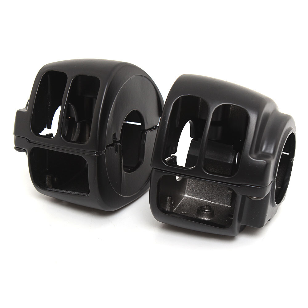 Black Handlebar Hand Control Switch Housing Cover Kits For Harley Dyna Softail