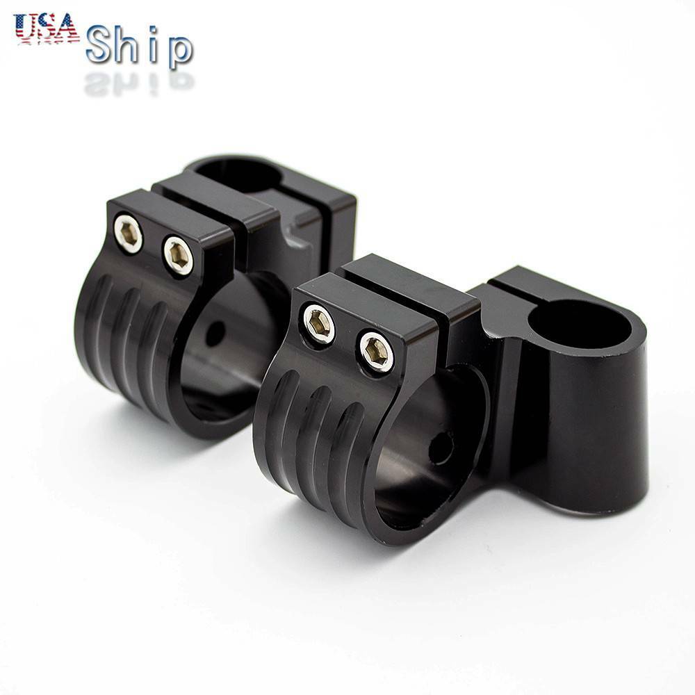 For 31-54mm Fork Clip-ons Handlebars Heads Mounts Clamps Raise Regular Black CNC