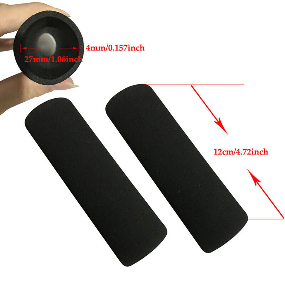 2Pcs Motorbike Handlebar Slip-on Foam Covers Anti Vibration For Motorcycle Grip