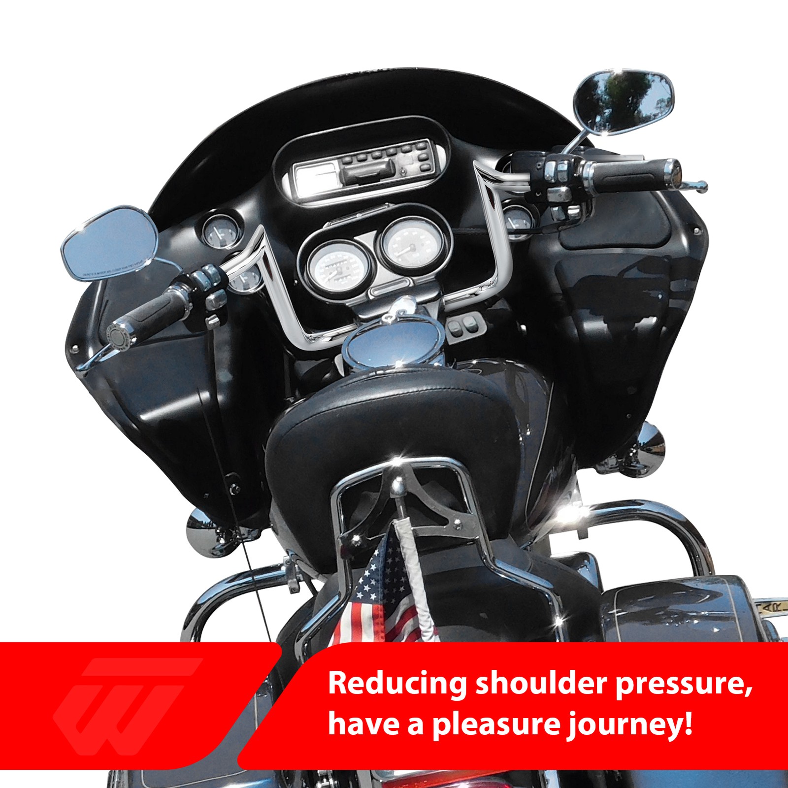 10″ Pre-Wired Ape Hangers Bagger Bar Fit Harley touring Road Street Glide 96-06