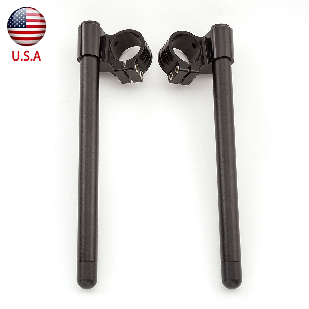 51mm Rised High CNC Fork Clip on Handlebar Clamp Tube Mount Handle Bar 10Degrees