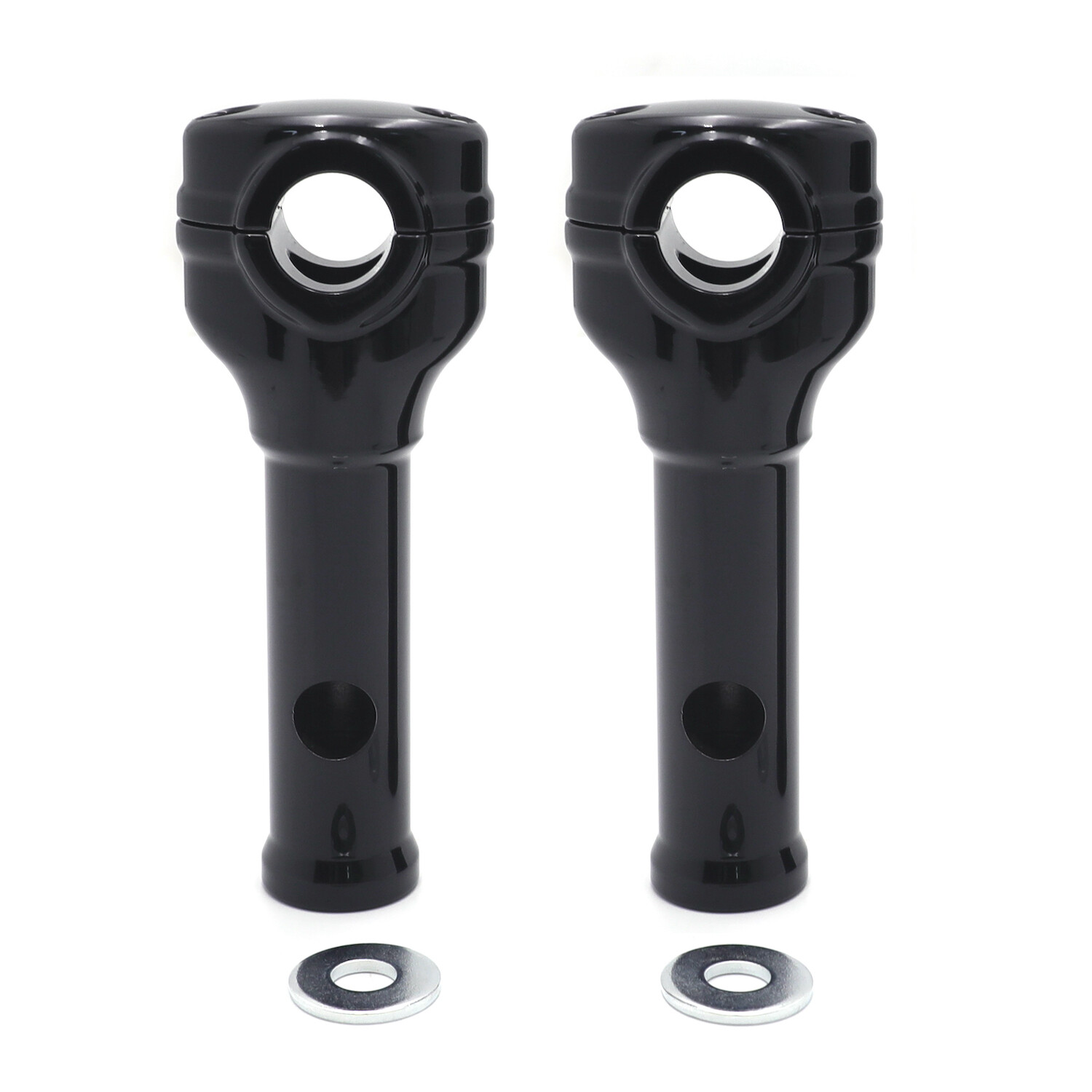 Black 6″ Risers 1″ Handlebar Top Clamps For Harley Sportster 883 Roadster Low