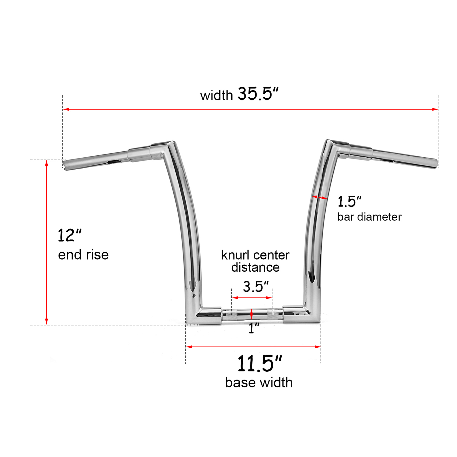 12” 14” 16” Rise 1.5″ DNA Monster Bar Handlebar For Harley Touring Road King