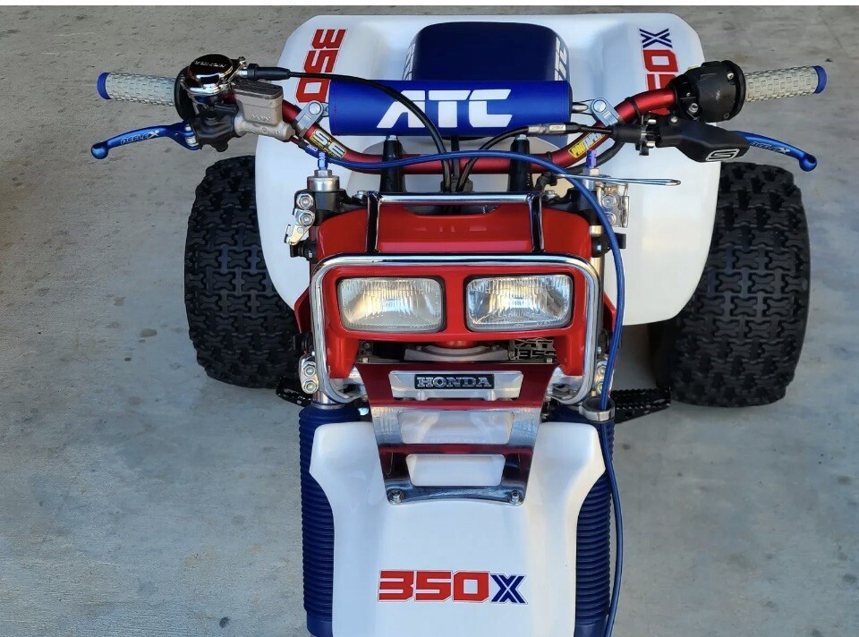 ATC Honda 10” Bar Pad 250r Atc70 200x 350x Vintage “Blue”