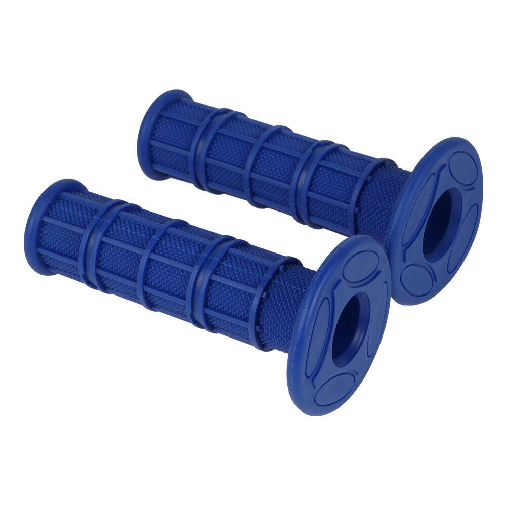 Blue Hand Grips Handlebar 7/8″ & 1″ Rubber Universal For Honda Yamaha Suzuki BMW