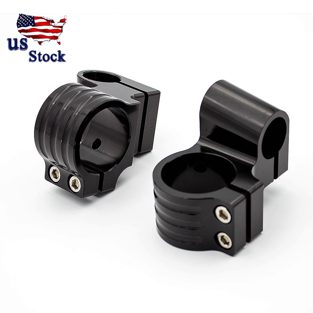 For Honda CBR600RR 07-16 CNC 48mm Black Clip-Ons Handlebar Riser Handle Bar Fork