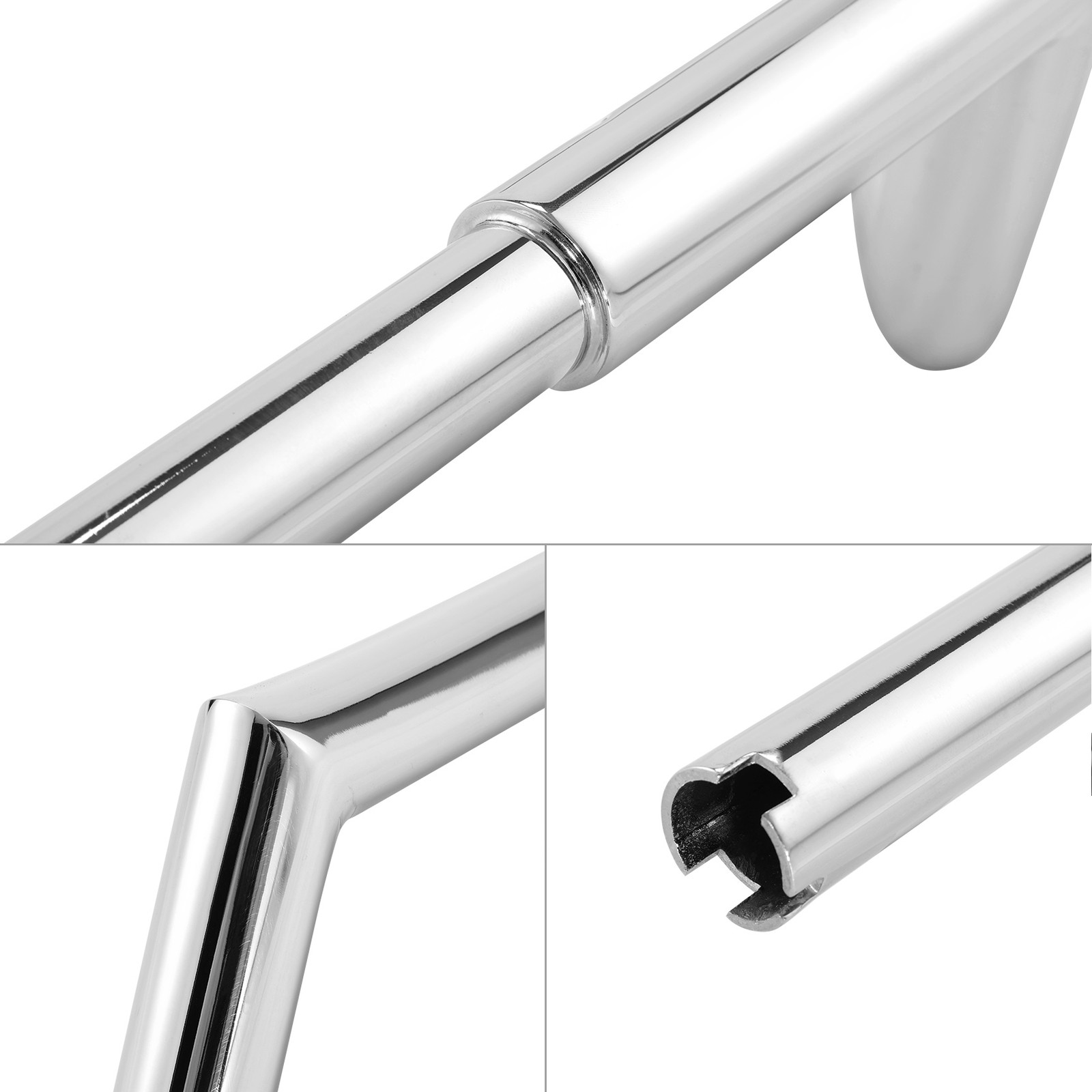Chrome 1.25″ Low Rise Z Bar 6″ Rise Handlebar Fits For Harley Road King Glide