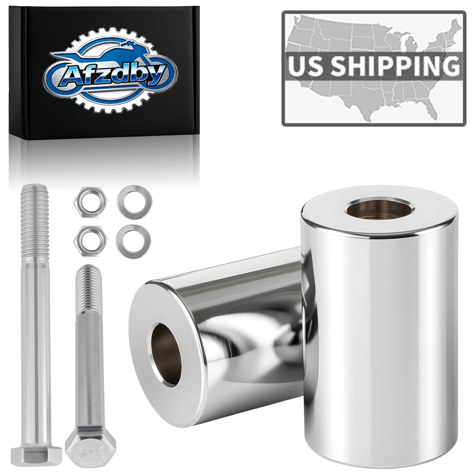 2” Inch Rise Handlebar Risers Extension for Harley 1-1/4” Handlebars Chrome