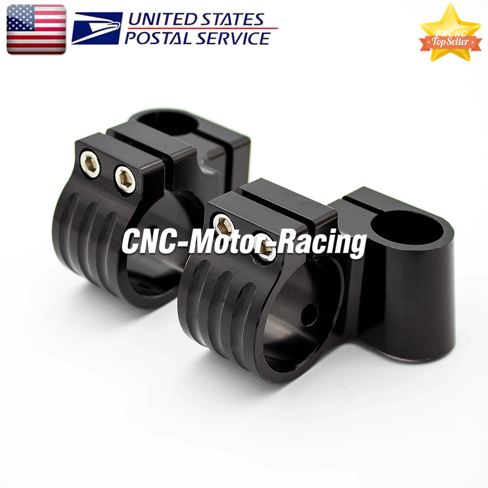 54mm Rised 1inch Fork Clip Ons Handlebars Heads Mount Clamps CNC 10 Degrees USA