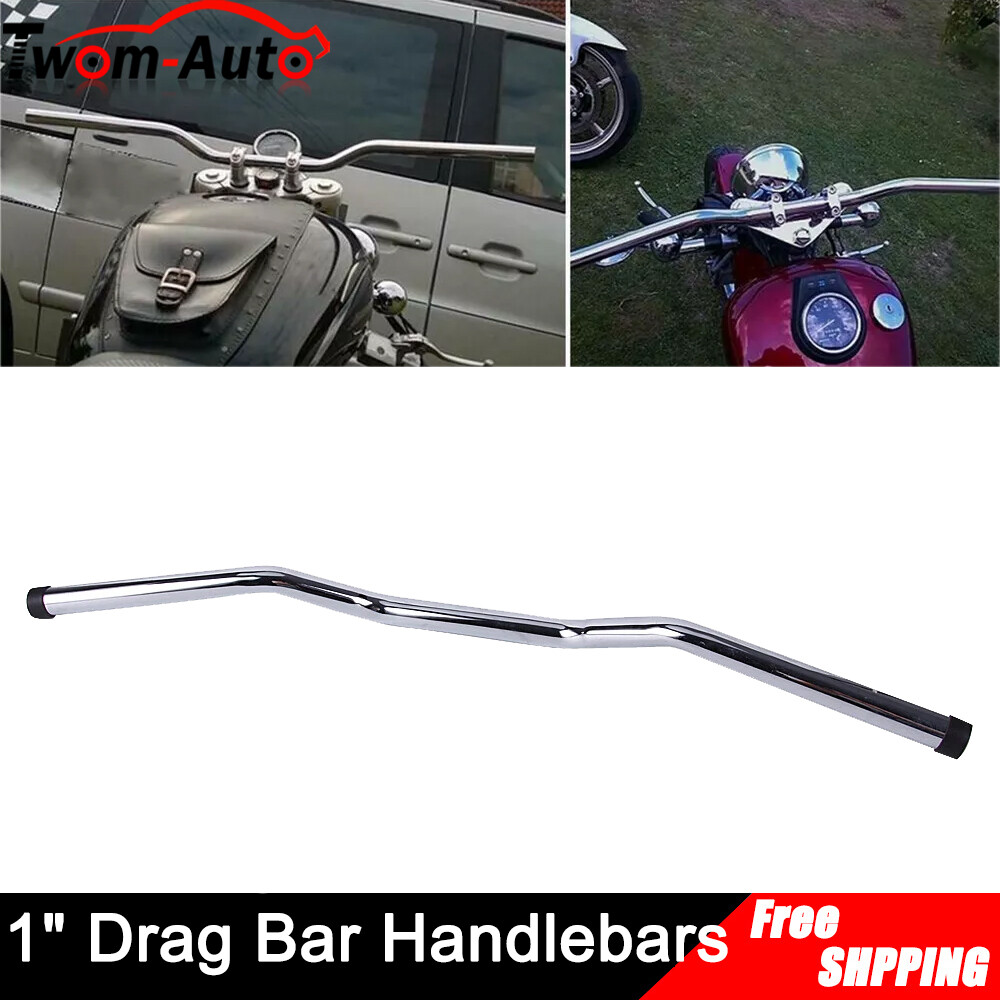 Motorcycle 1″ Chrome Tracker Drag Bar Handlebars For Harley Sportster XL883 Dyna