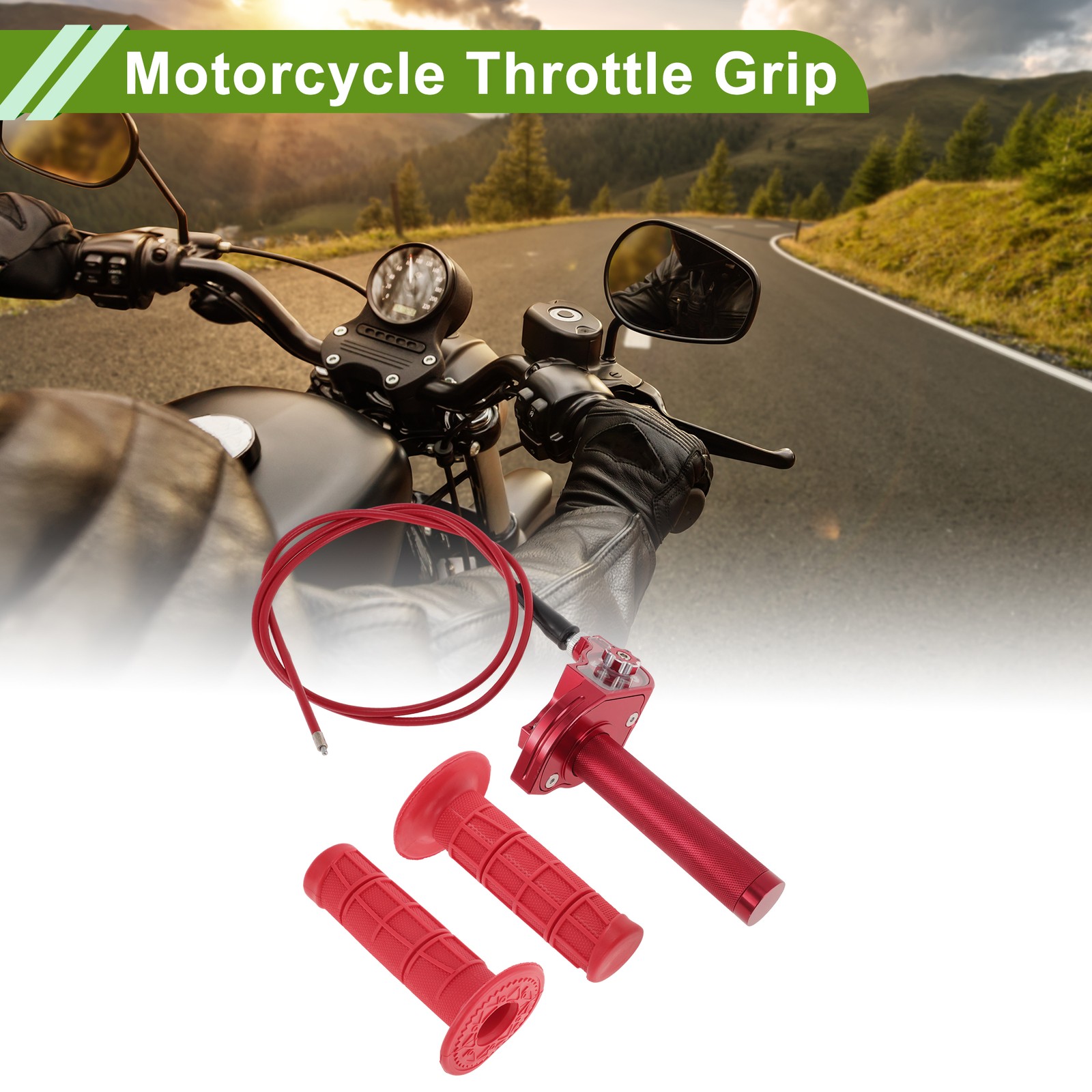 22mm Throttle Grip Plastic Aluminum Alloy motorcycle throttle grip Red