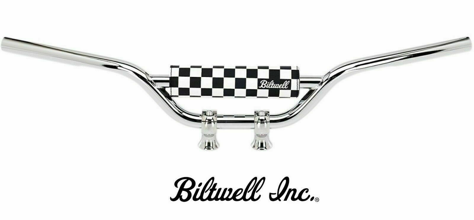 Biltwell Inc Moto Bar Handlebar Crossbar Pad – Reversible Black/White Checkers