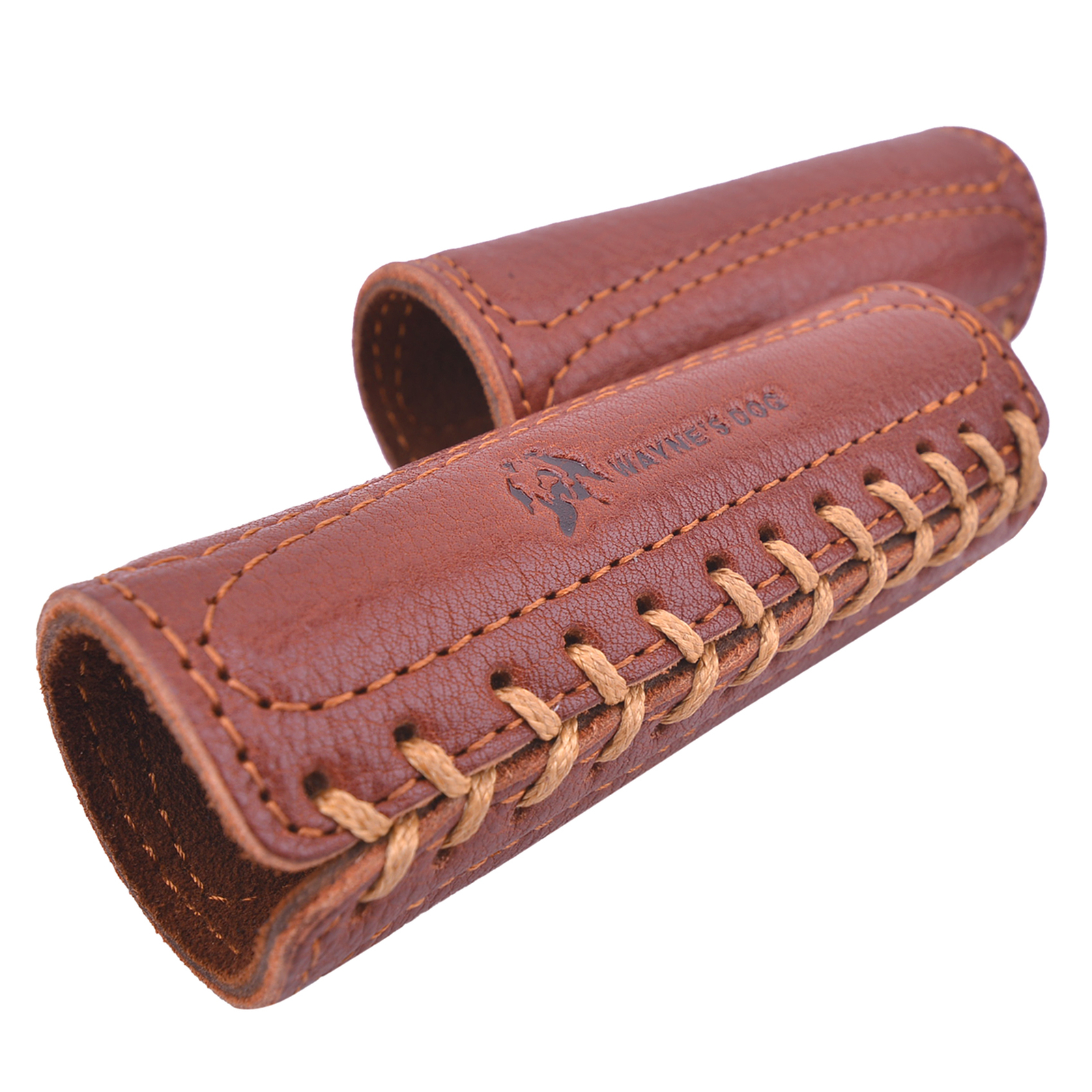 Genuine Cowhide Leather Motorcycle Handlebar Grips Handlebar Cover in Brown