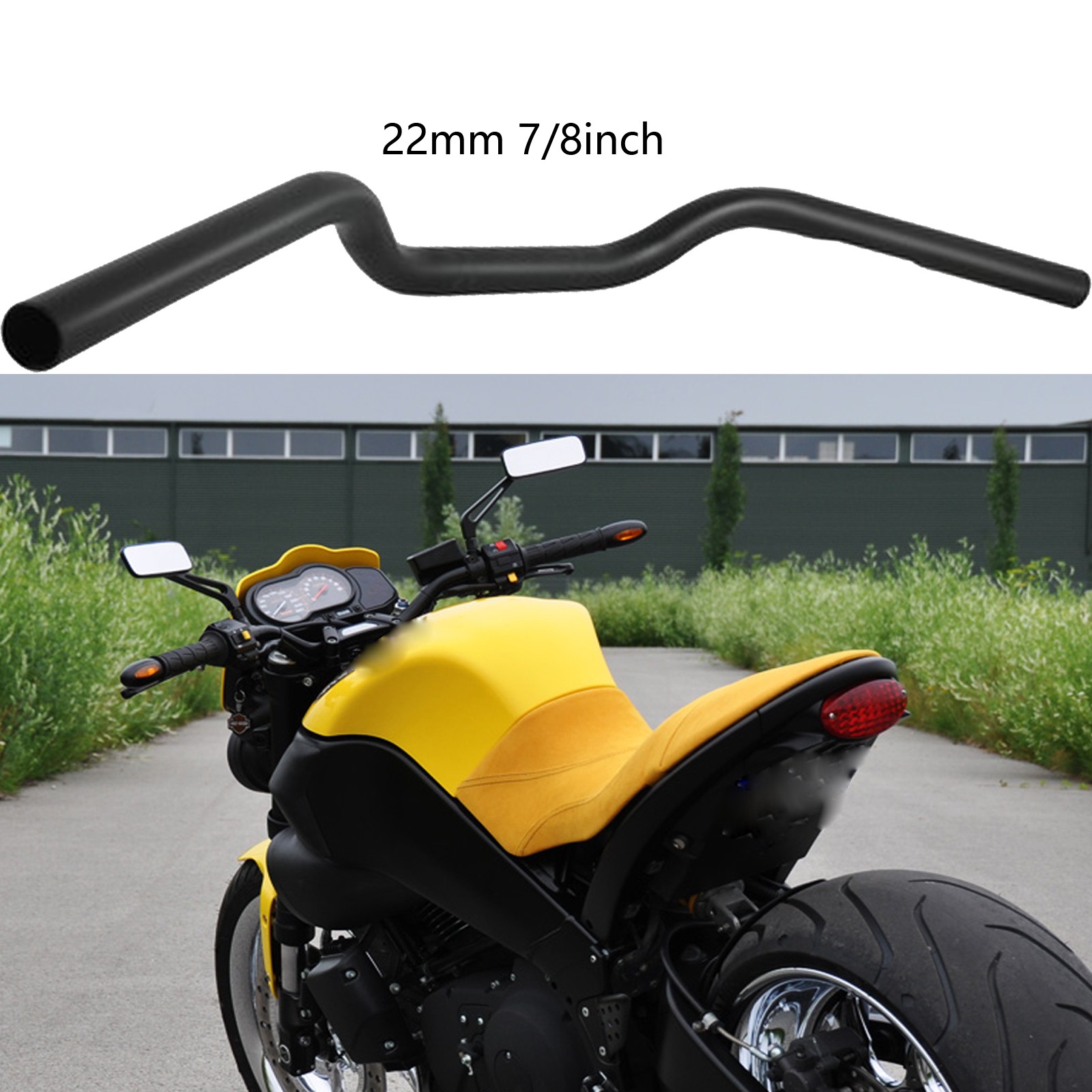Moto 7/8″ Drag Handlebar Bars Black For Buell Lightning X1 XB9S XB12S XB12Ss