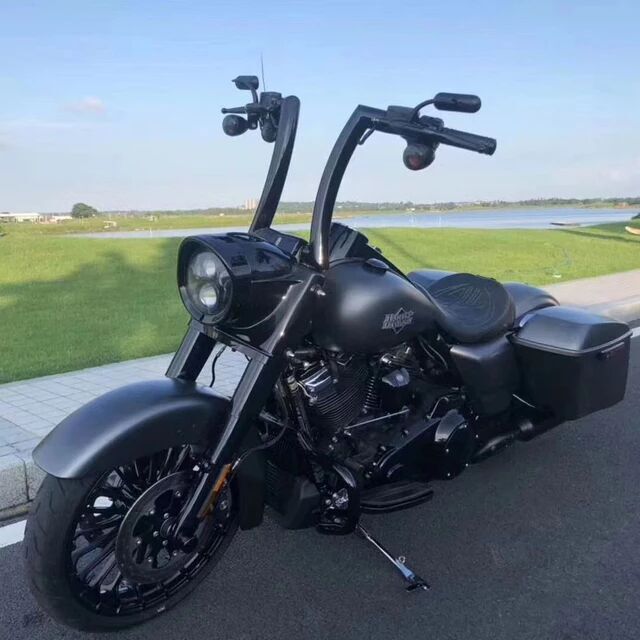 Handlebar 12″ 14″ 16″ Rise DNA Monster 2”Hanger Bars For Harley Touring Softail