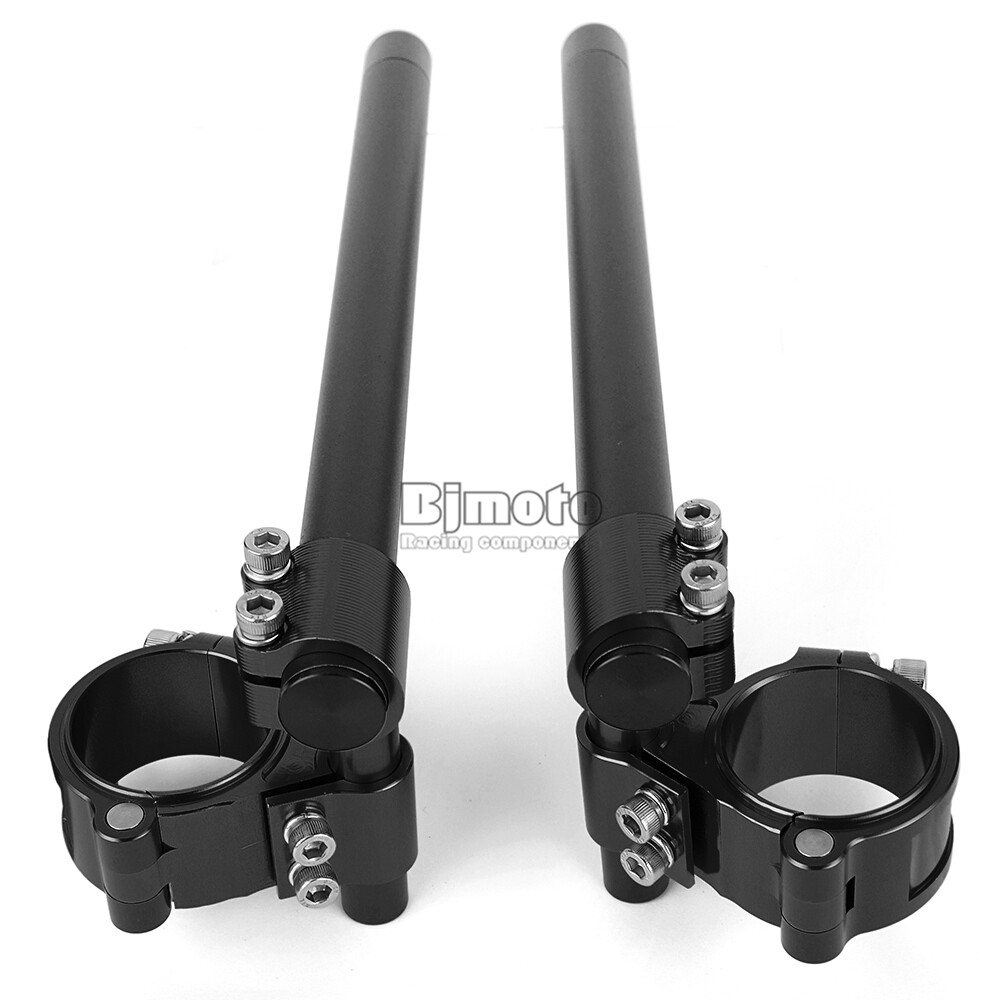 45mm CNC Adjustable Motorcycle 7/8” Clip-Ons On Fork Tube Rised Handle Bar