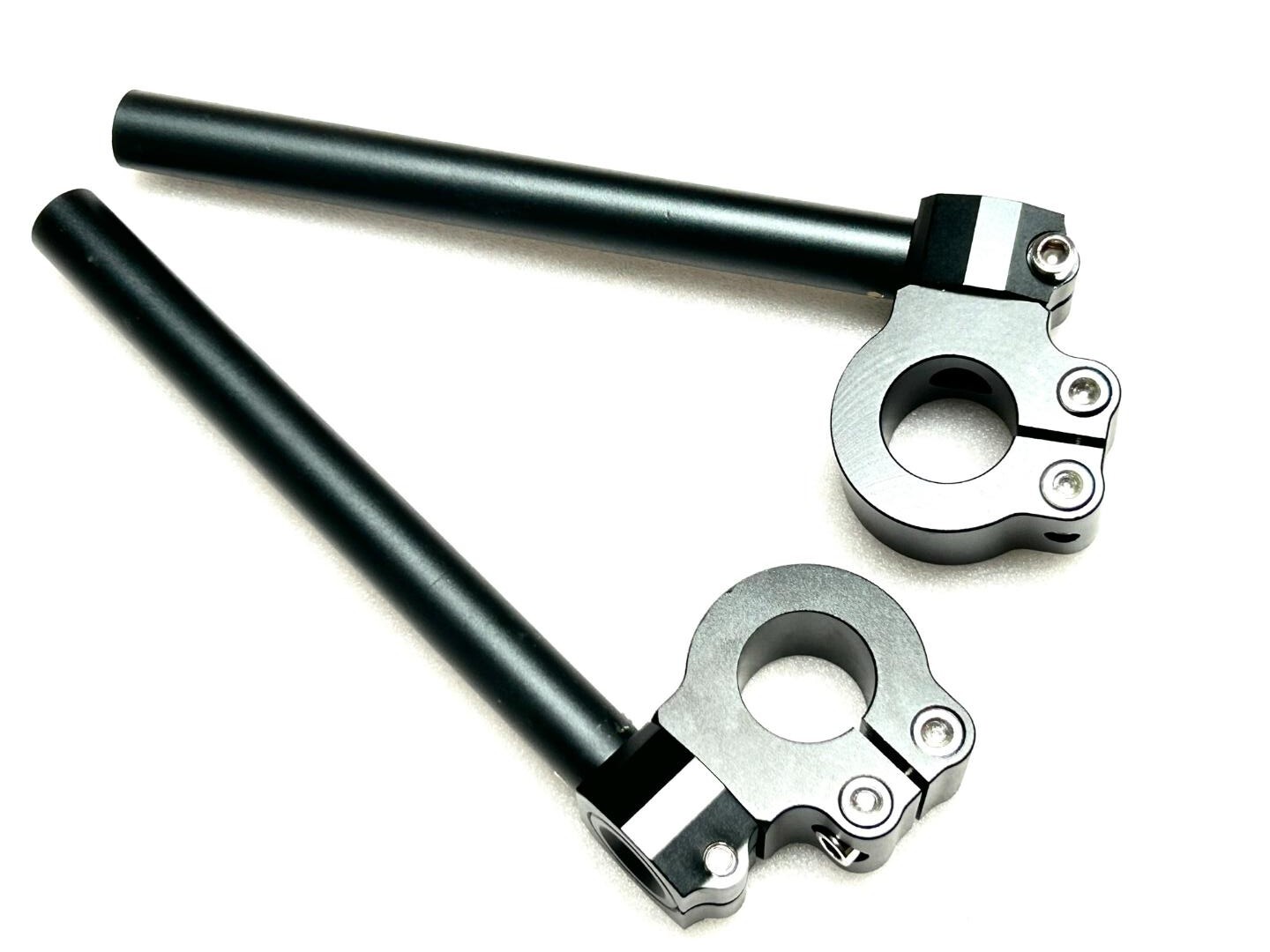 41mm Fork Tube Clip-On 7/8″ Motorcycle CNC Black Handlebars Handle Bar Pair