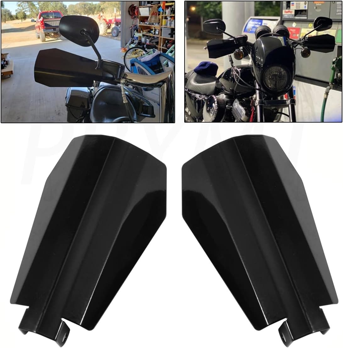 Durable Bolt-On Gloss Black Hand Guards for Harley Electra Glide and Road King