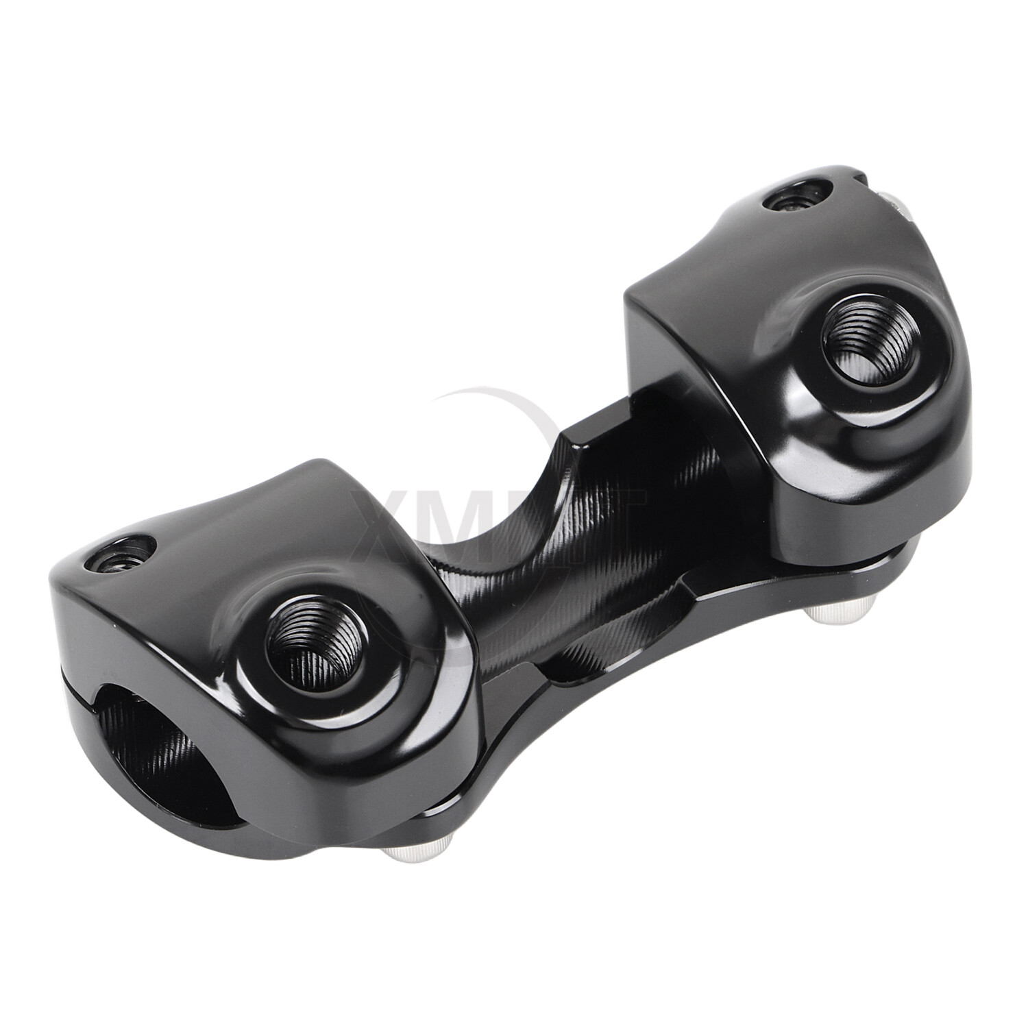 Black 1″ Handlebar Risers Top Clamp For Harley Touring Road King Street Glide
