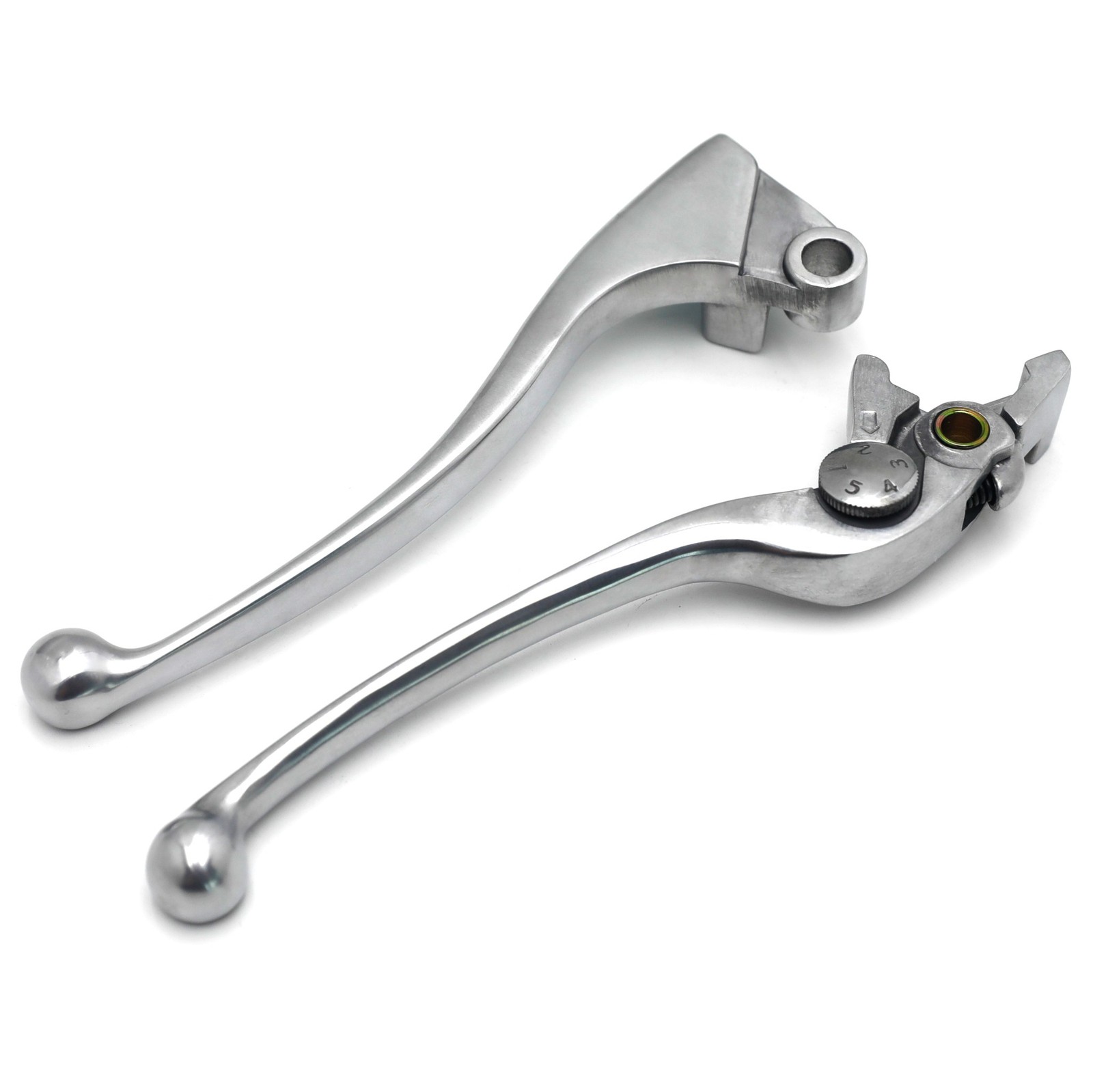 Brake + Clutch Hand Lever Silver Replacement For Kawasaki ZX9R ZX6R ZX10R ZX11R