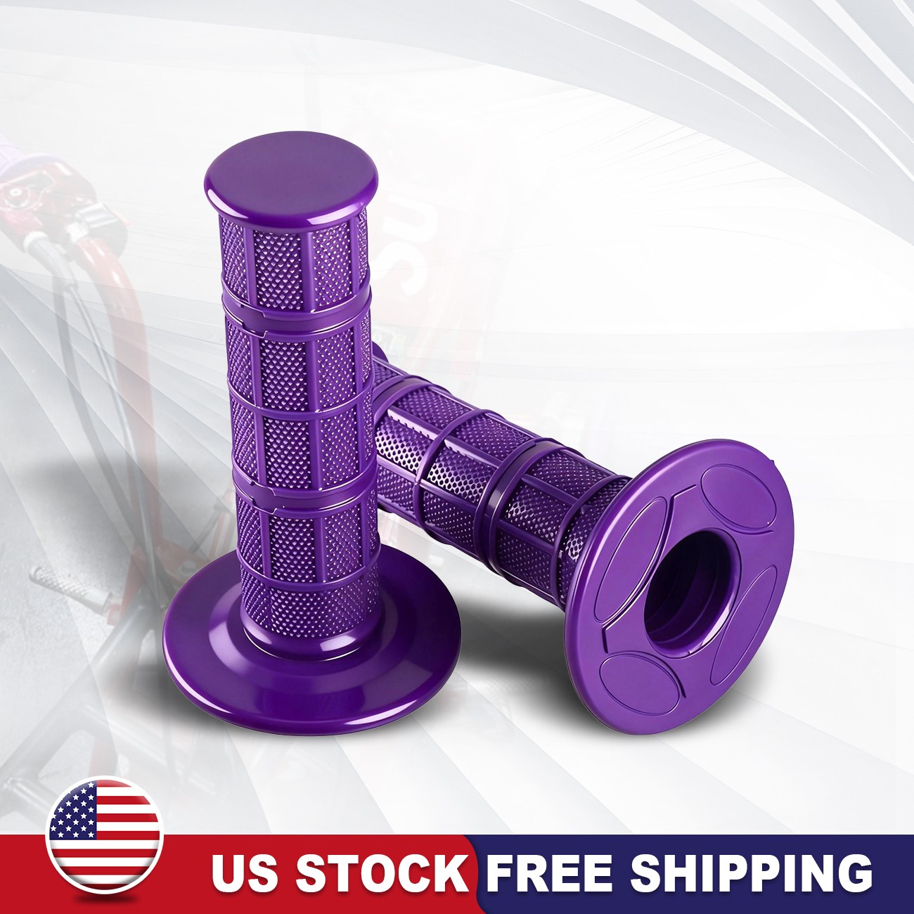 2PCS 7/8″ 22mm 24mm Motorcycle Hand Grips Dirt Bike Motocross Gel Handle Bars