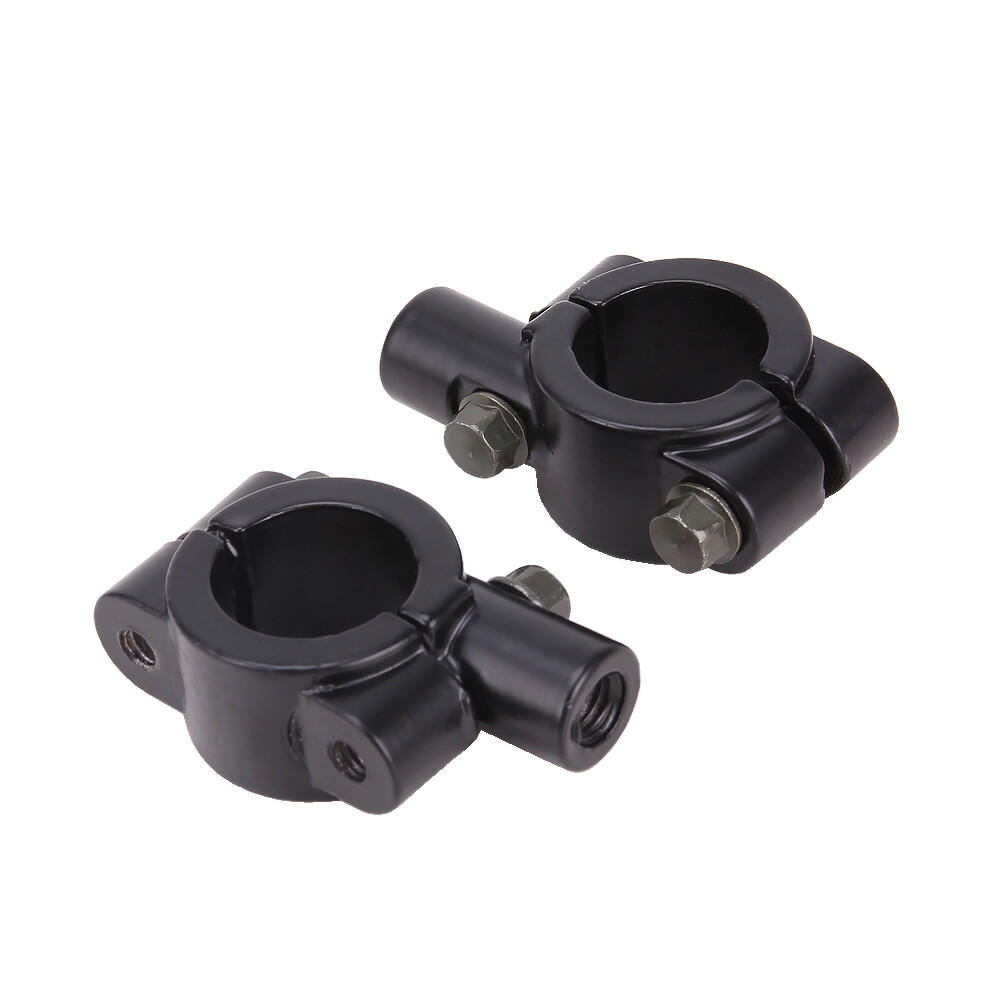 2PCS 7/8″ 10mm Dual Sport Motorcycle Handlebar Mirror Mount Holder Clamp Adaptor