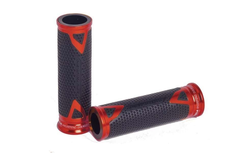 Puig Red Radikal Grips 123mm Length for 22mm Handlebars Universal