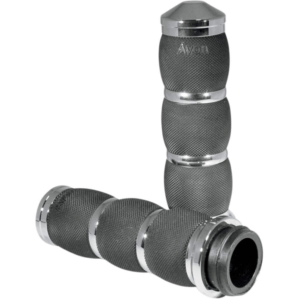 AVON Air Cushion Grips for H-D Motorcycles w/Fly-By-Wire Throttle (Chrome)
