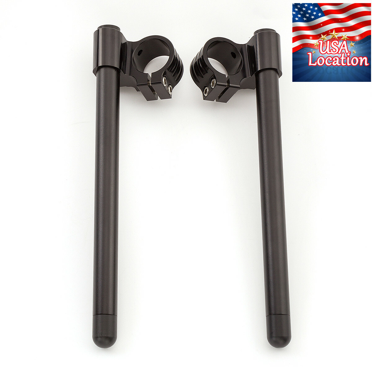 54mm Clip Ons Fork Handlebar Clamp CNC Handle Bars Tube 1in High Riser 10 Degree