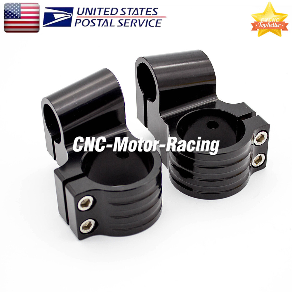 54mm Rised 1inch Fork Clip Ons Handlebars Heads Mount Clamps CNC 10 Degrees USA