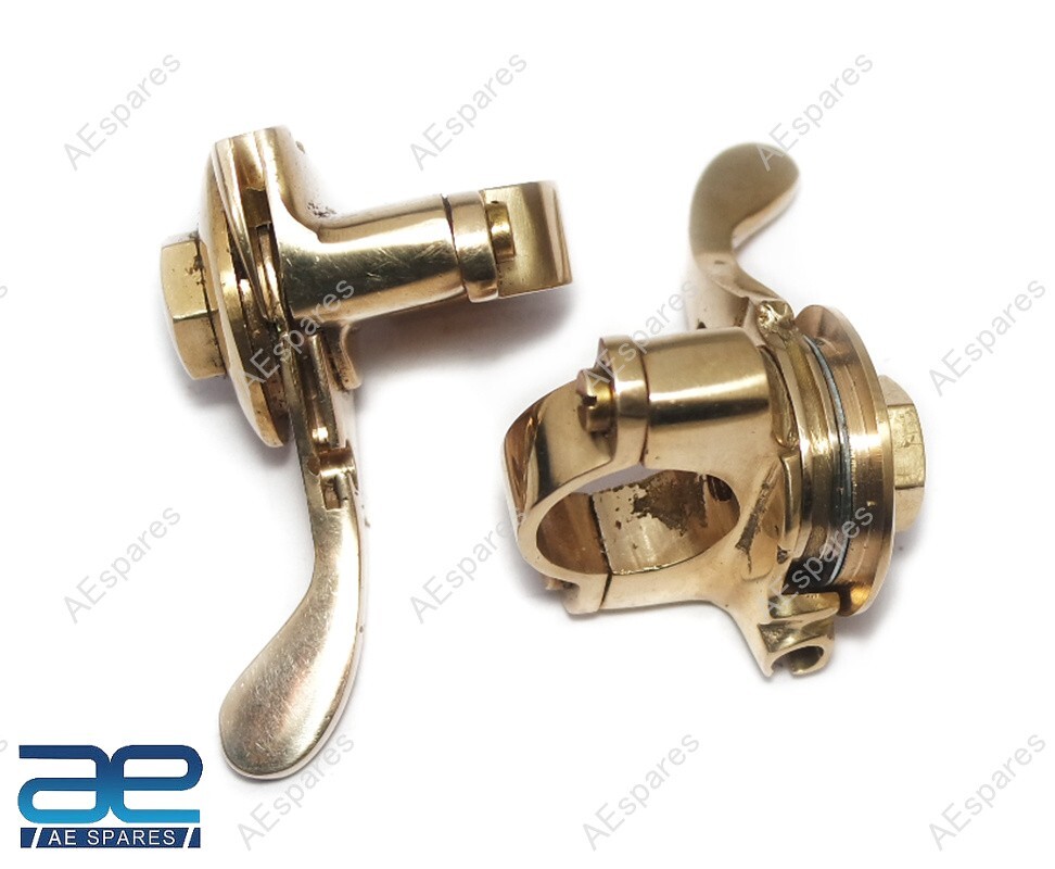 Brass Lever Set + Choke Levers 7/8″ Handle For Vintage / Classic Motorcycle ECs