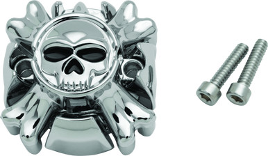Kuryakyn 6281 Zombie End Cap for Grips without Throttle Boss – 1 End Cap Only