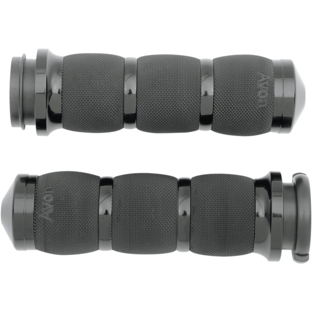 AVON Air Cushion Grips for H-D Motorcycles Fly-By-Wire Throttle (Anodized Black)