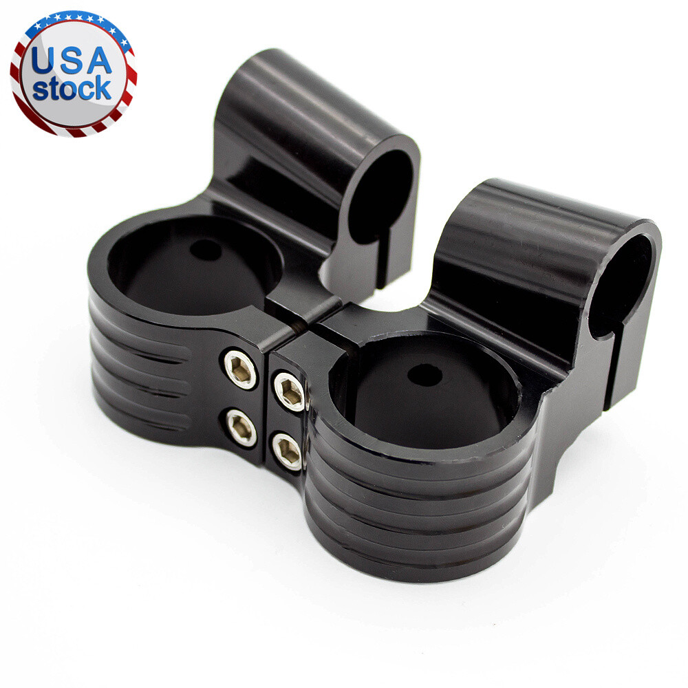 CNC Black 50mm Riser Fork Tube Clip On Handlebar Heads Mount Handle Clamp