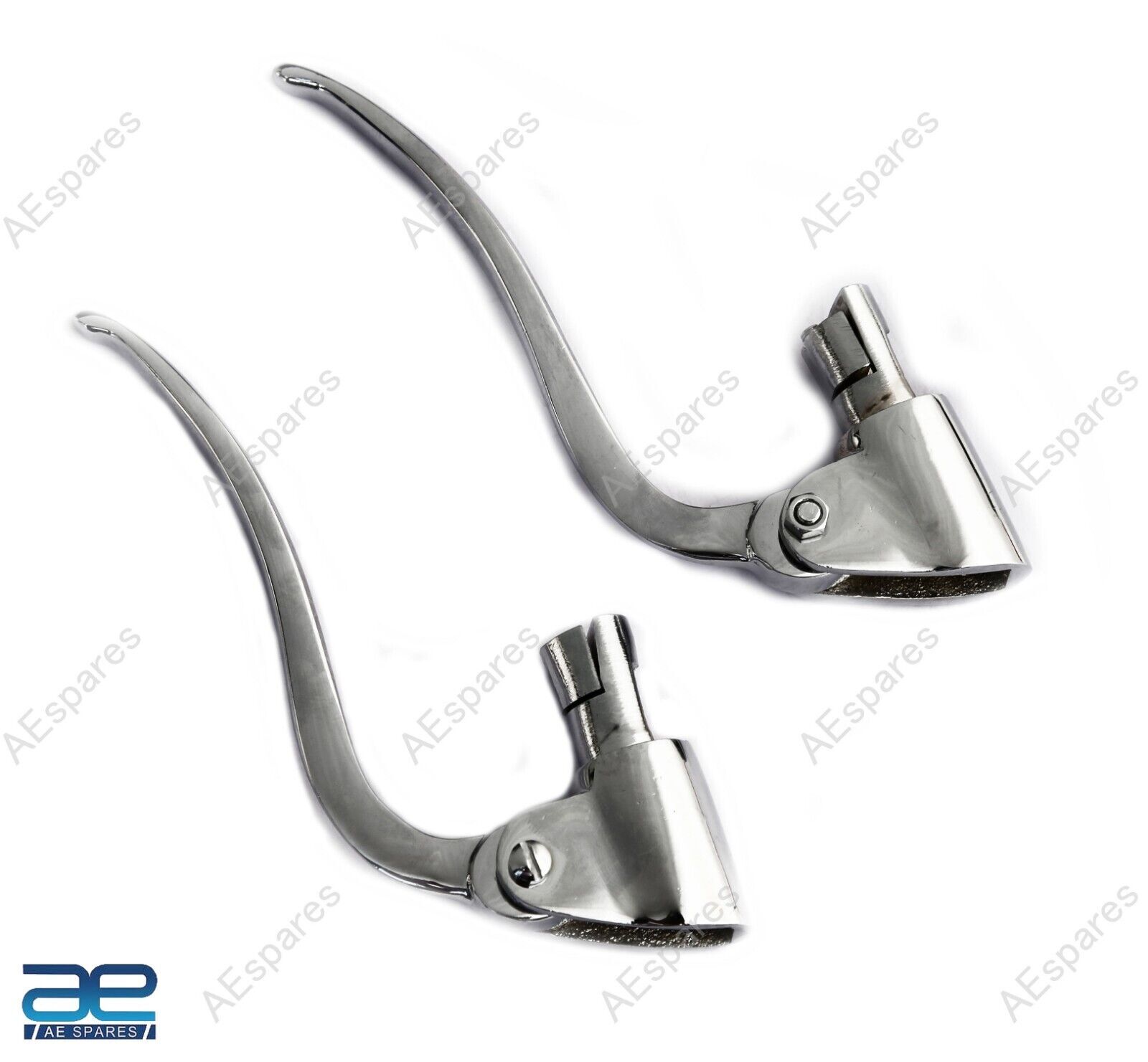 7/8″ Handlebar Inverted Brake Clutch Lever Set Brass Chrome For BSA Triumph S2u